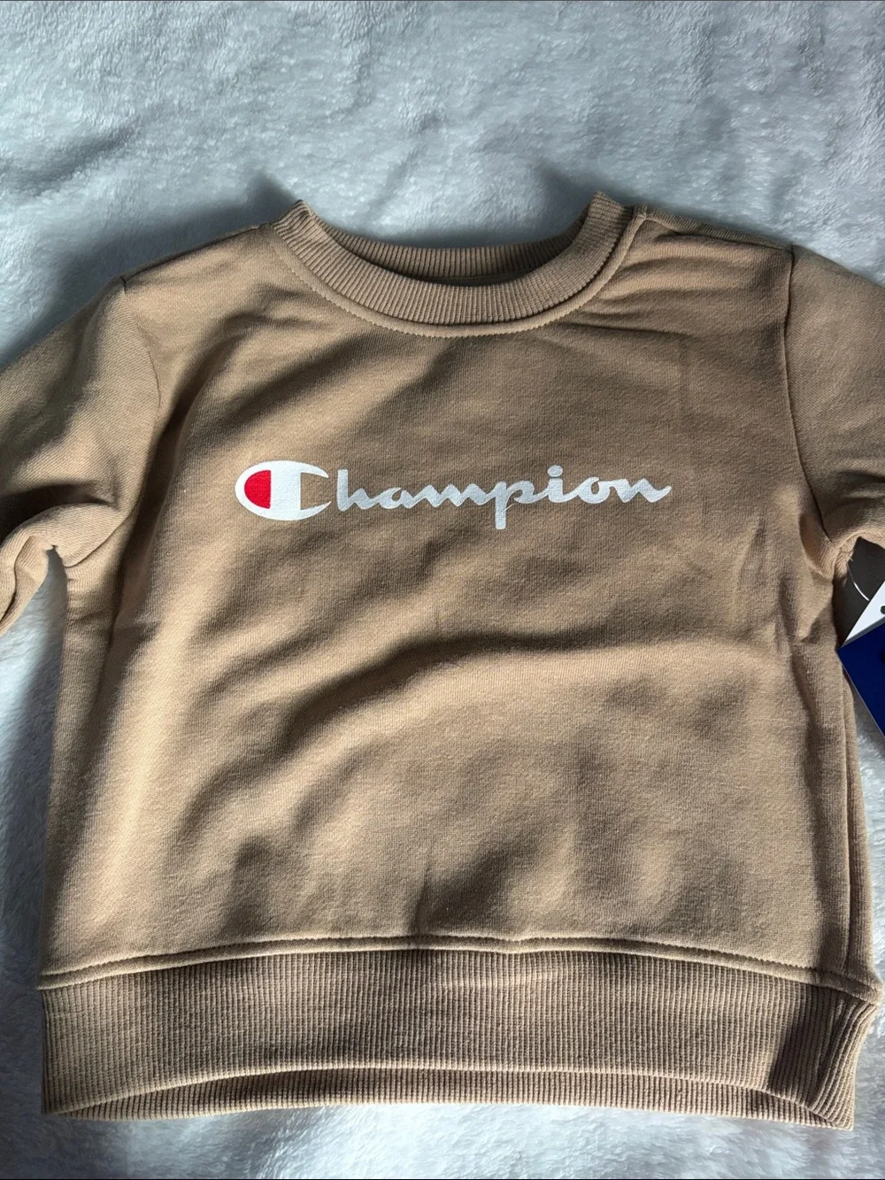 Champion Kids Tan Logo Sweatshirt & Joggers Set — Beige
